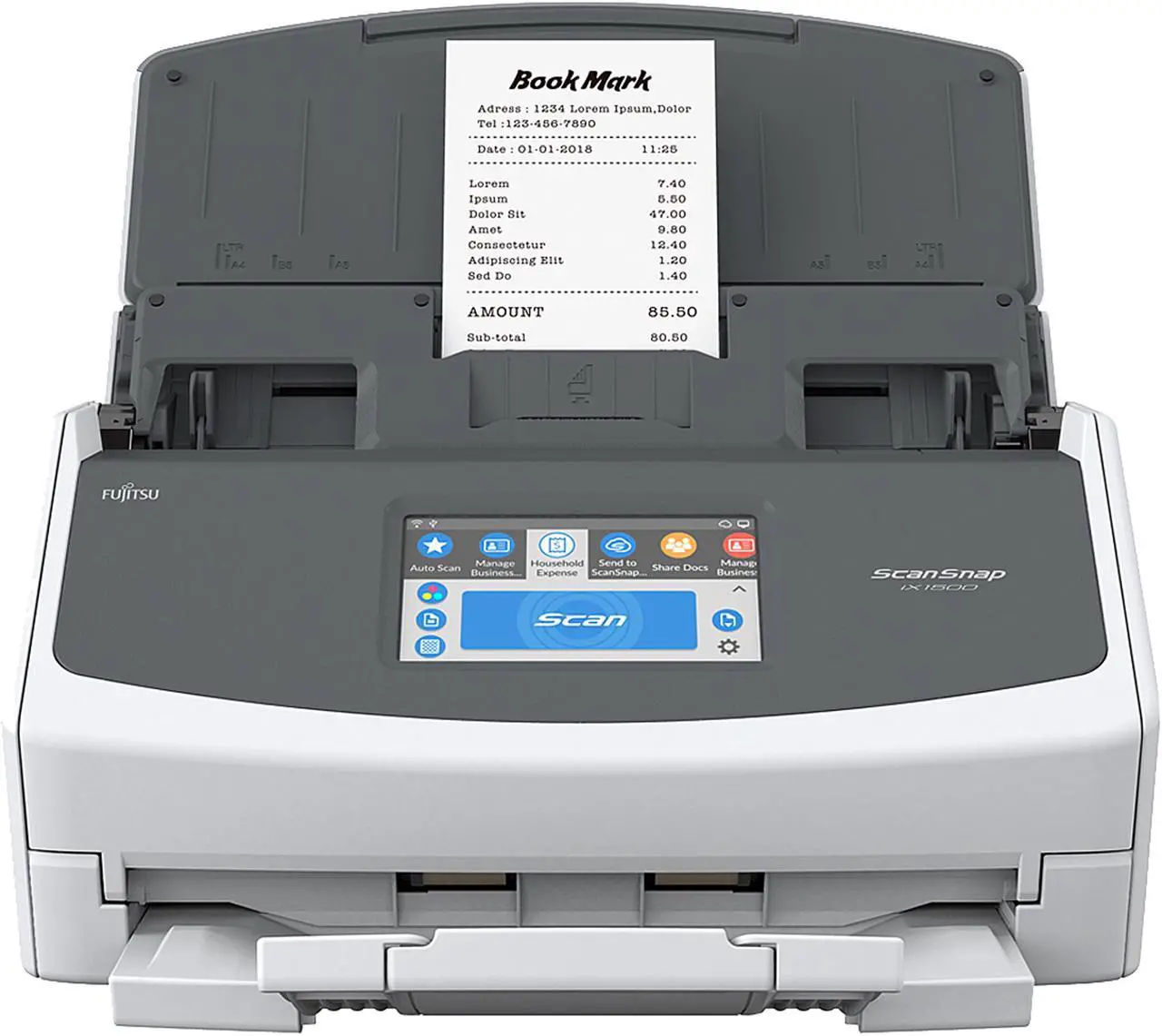 Alt view image 4 of 13 - Fujitsu ScanSnap iX1500 (PA03770-B005) Document Scanner