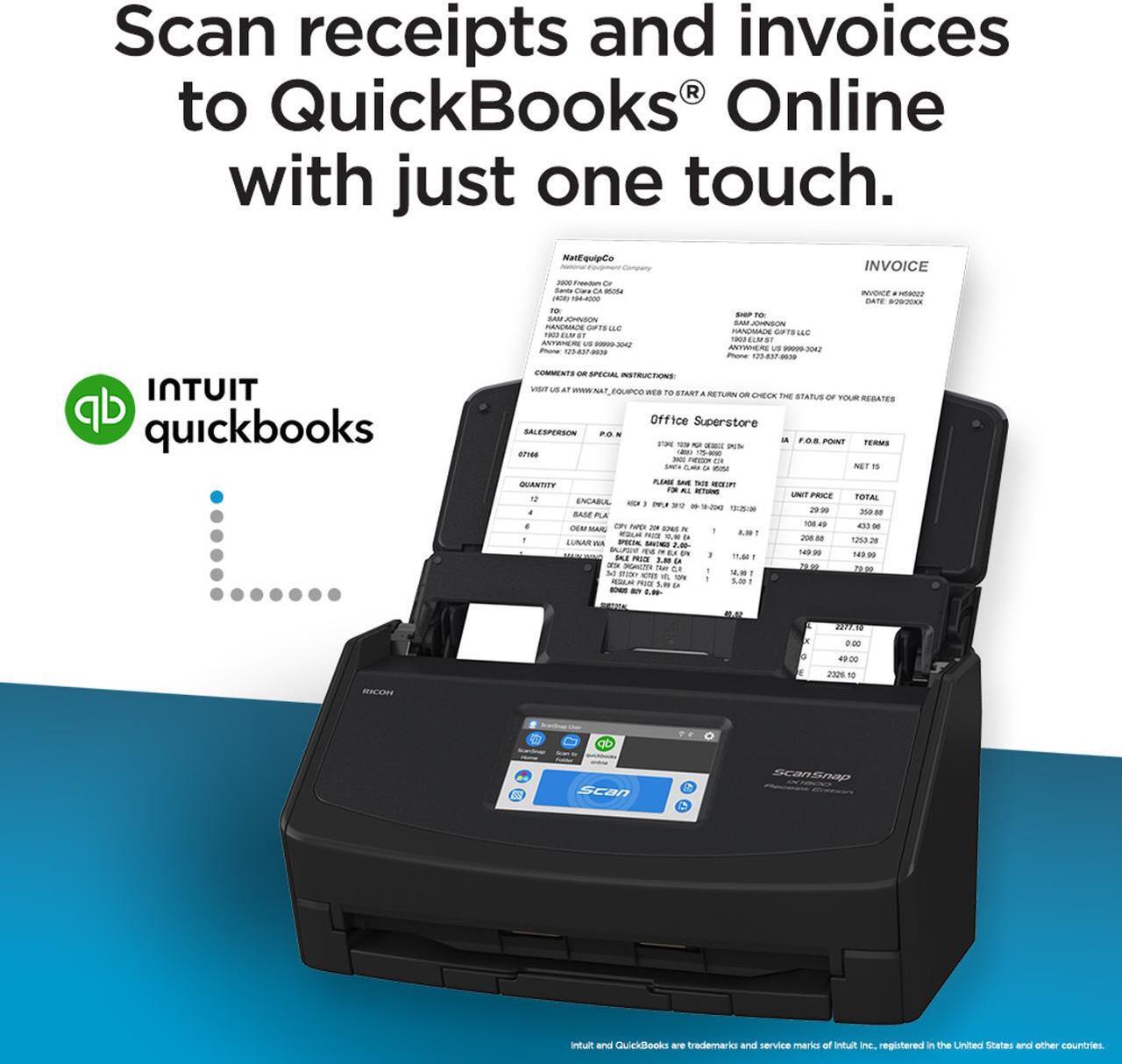 Alt view image 3 of 4 - Ricoh ScanSnap iX1600 Receipt Edition (Black)
