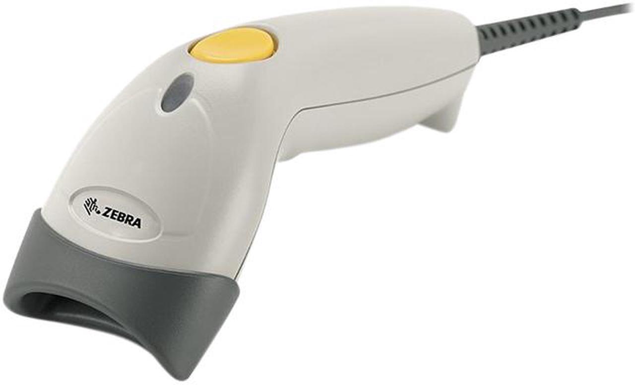 symbol LS1203 Corded General Purpose 1D Bi-directional Barcode Scanner, RS232, USB, KBW, USB Kit, White - LS1203-1AZU0100ZR