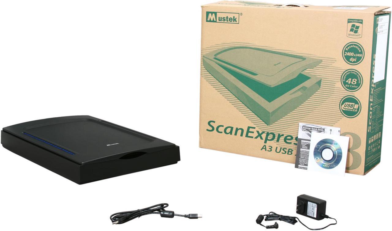 Alt view image 7 of 7 - Mustek ScanExpress A3 USB 2400 Pro Flatbed Scanner for Win/Mac (A3 USB 2400Pro)