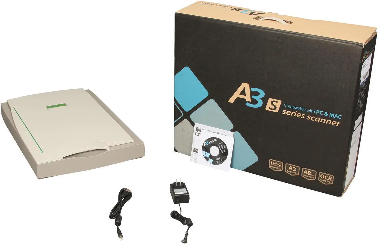 Alt view image 7 of 7 - Mustek A3 1200S 1200 x 1200dpi 48bit USB 2.0 Interface Flatbed Scanner