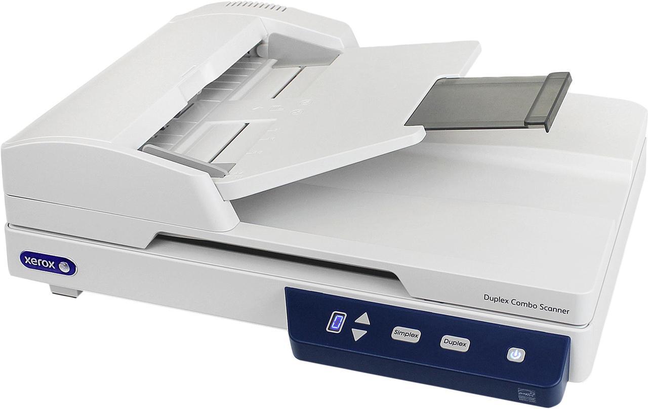 XEROX XD-Combo 600 dpi 24-bit color, 8-bit grayscale, 1-bit black & white Hi-speed USB 2.0 (3.0 compatible) Interface Flatbed or Automatic Document Feeder (Duplex) Duplex Combo Scanner