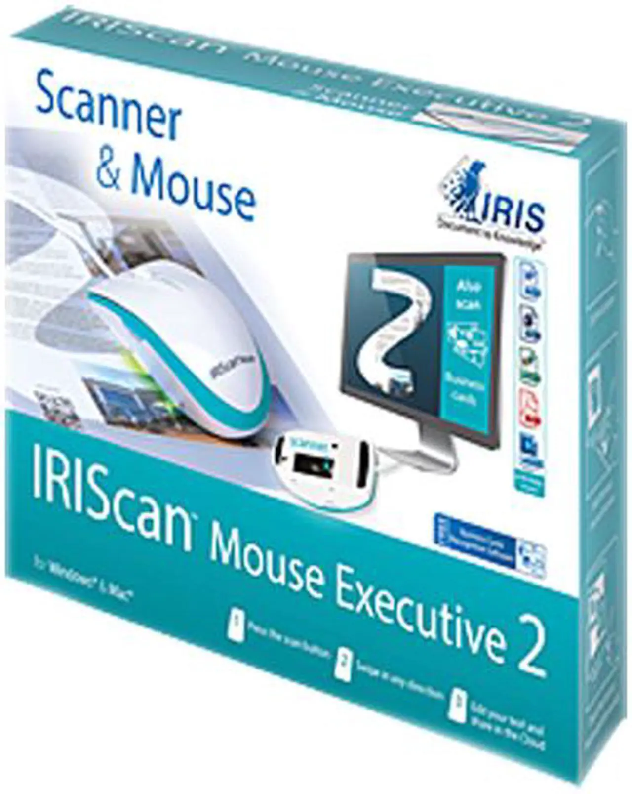 Main image of I.R.I.S IRISCan Mouse Executive 2 (458075) Up to 300 dpi USB Mobile Specialized Scanner