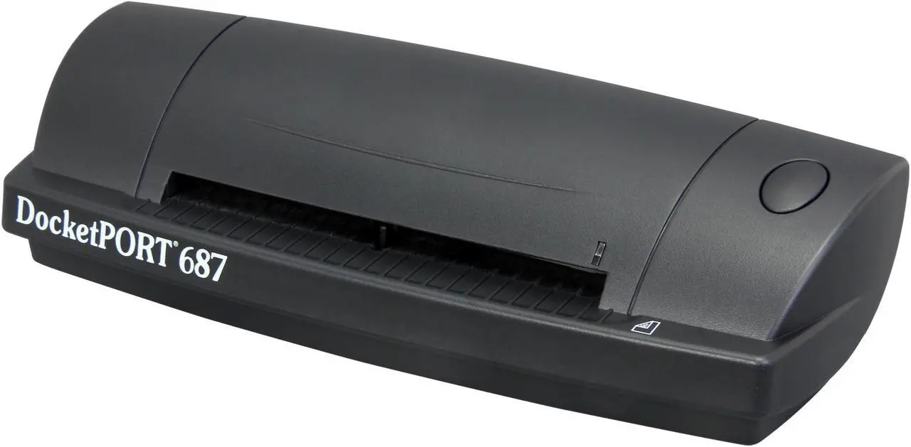 Main image of Ambir DocketPort 687 DP687 48-bit internal color, outputs 24-bit true color, 8-bit grayscale & 1-bit B&W CMOS CIS (Contact Image Sensor) Duplex 600 dpi Optical Scanners - Specialized