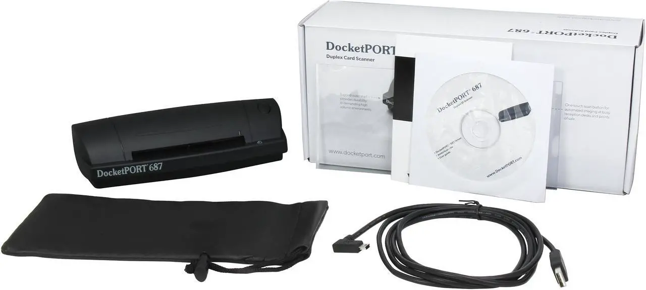 Alt view image 7 of 6 - Ambir DocketPort 687 DP687 48-bit internal color, outputs 24-bit true color, 8-bit grayscale & 1-bit B&W CMOS CIS (Contact Image Sensor) Duplex 600 dpi Optical Scanners - Specialized