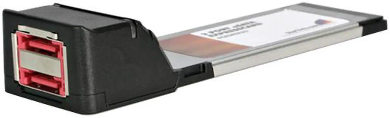 Alt view image 2 of 5 - StarTech ECESATA22 2 Port ExpressCard eSATA Controller Adapter Card