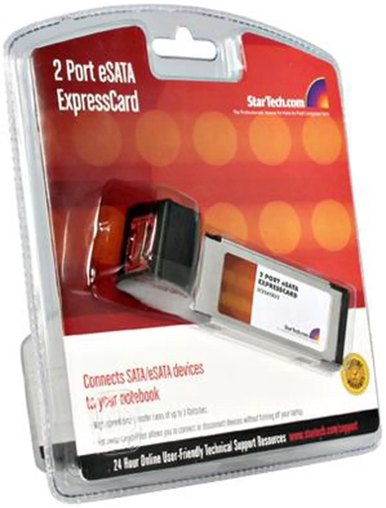 Alt view image 5 of 5 - StarTech ECESATA22 2 Port ExpressCard eSATA Controller Adapter Card