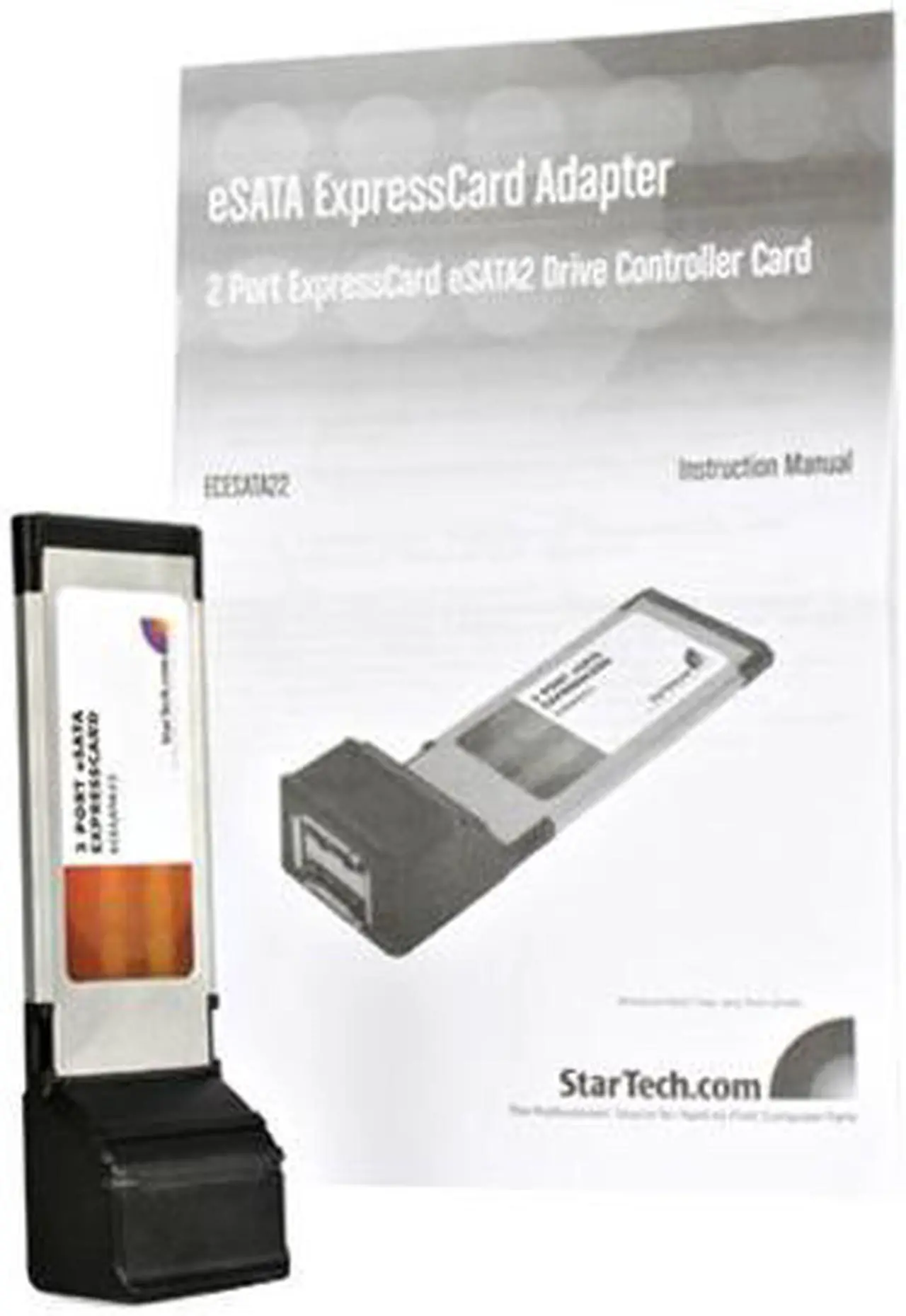 Alt view image 4 of 5 - StarTech ECESATA22 2 Port ExpressCard eSATA Controller Adapter Card