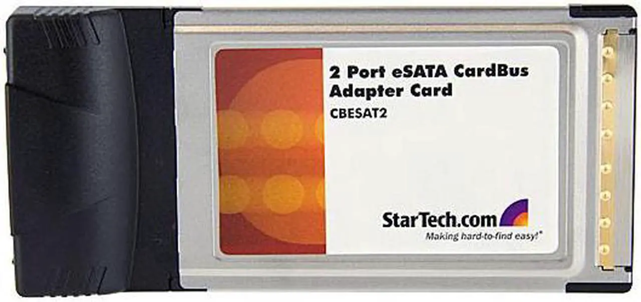 Alt view image 3 of 5 - StarTech CBESAT2 2 Port CardBus eSATA Laptop Controller Adapter Card