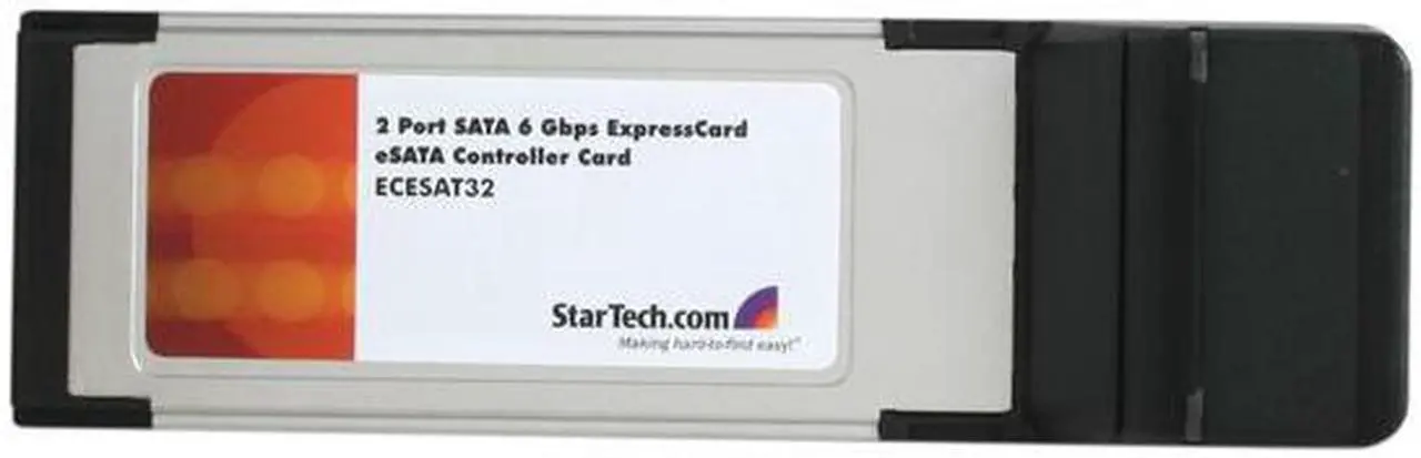 Alt view image 3 of 5 - StarTech  ECESAT32  2 Port SATA 6 Gbps ExpressCard eSATA Controller Card