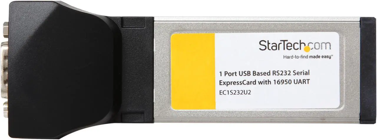 Alt view image 3 of 6 - StarTech.com EC1S232U2 Serial Ports ExpressCard 1 - DB-9 (9 pin; D-Sub) Male