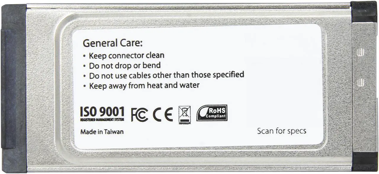 Alt view image 6 of 6 - StarTech.com 1 Port Flush Mount ExpressCard SuperSpeed USB 3.0 Card Adapter