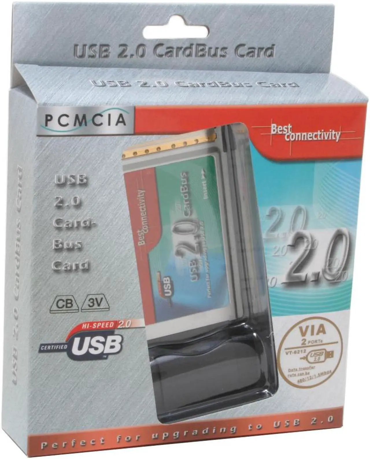 Alt view image 5 of 5 - SYBA SD-PCMU2-VIA USB PCMCIA Card Two USB Type A connectors