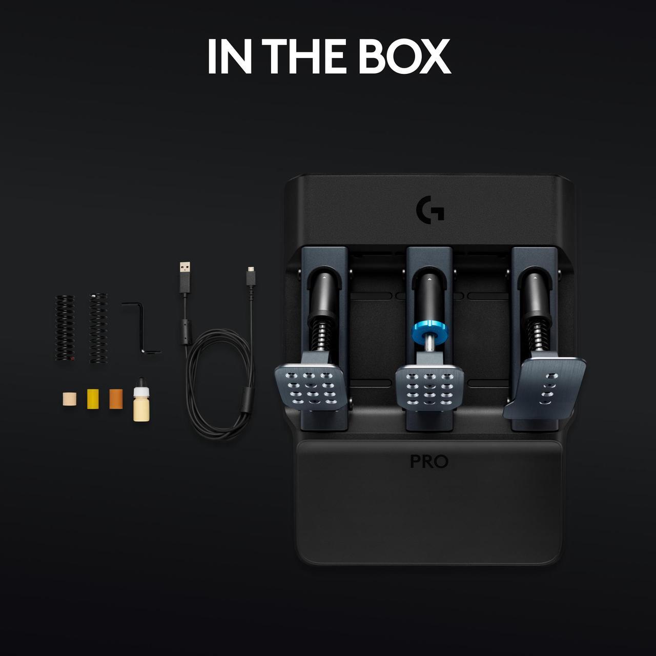 Alt view image 7 of 8 - Logitech G PRO Racing Pedals - Racing Simulator Pedals with 100kg Load Cell Brake, Fully Customizable, Swappable Springs & Elastomers, Modular Design