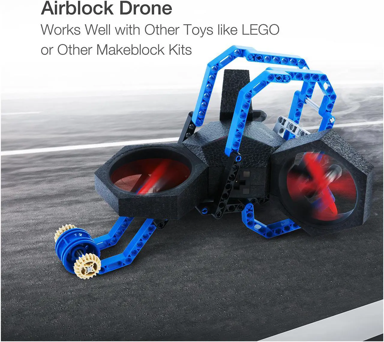 Alt view image 4 of 5 - Makeblock Airblock Multi-form Drone 99808, Free APP, Programmable Toys for Kids, Easily Assemble Drone, Hovercraft, Vehicle and More