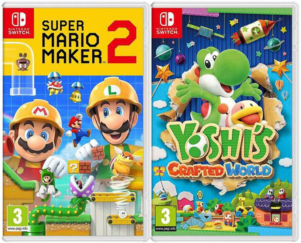 Alt view image 6 of 9 - Super Mario Maker 2 + Yoshi's Crafted World - Two Game Bundle - Nintendo Switch