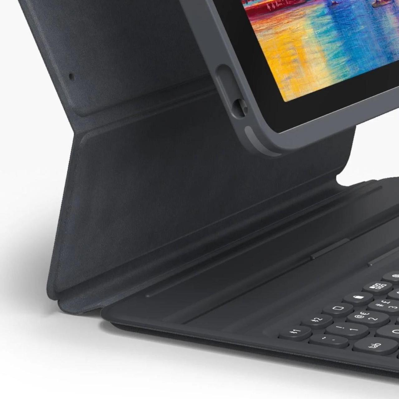 Alt view image 4 of 6 - ZAGG Pro Keys Detachable Case and Wireless Keyboard for Apple iPad Gen 9, 8, 7, iPad Pro 10.2", Multi-Device Bluetooth Pairing, Backlit Laptop-Style Keys, Apple Pencil Holder, Lightweight Design