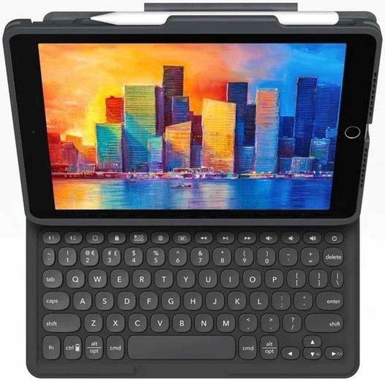 Alt view image 3 of 6 - ZAGG Pro Keys Detachable Case and Wireless Keyboard for Apple iPad Gen 9, 8, 7, iPad Pro 10.2", Multi-Device Bluetooth Pairing, Backlit Laptop-Style Keys, Apple Pencil Holder, Lightweight Design
