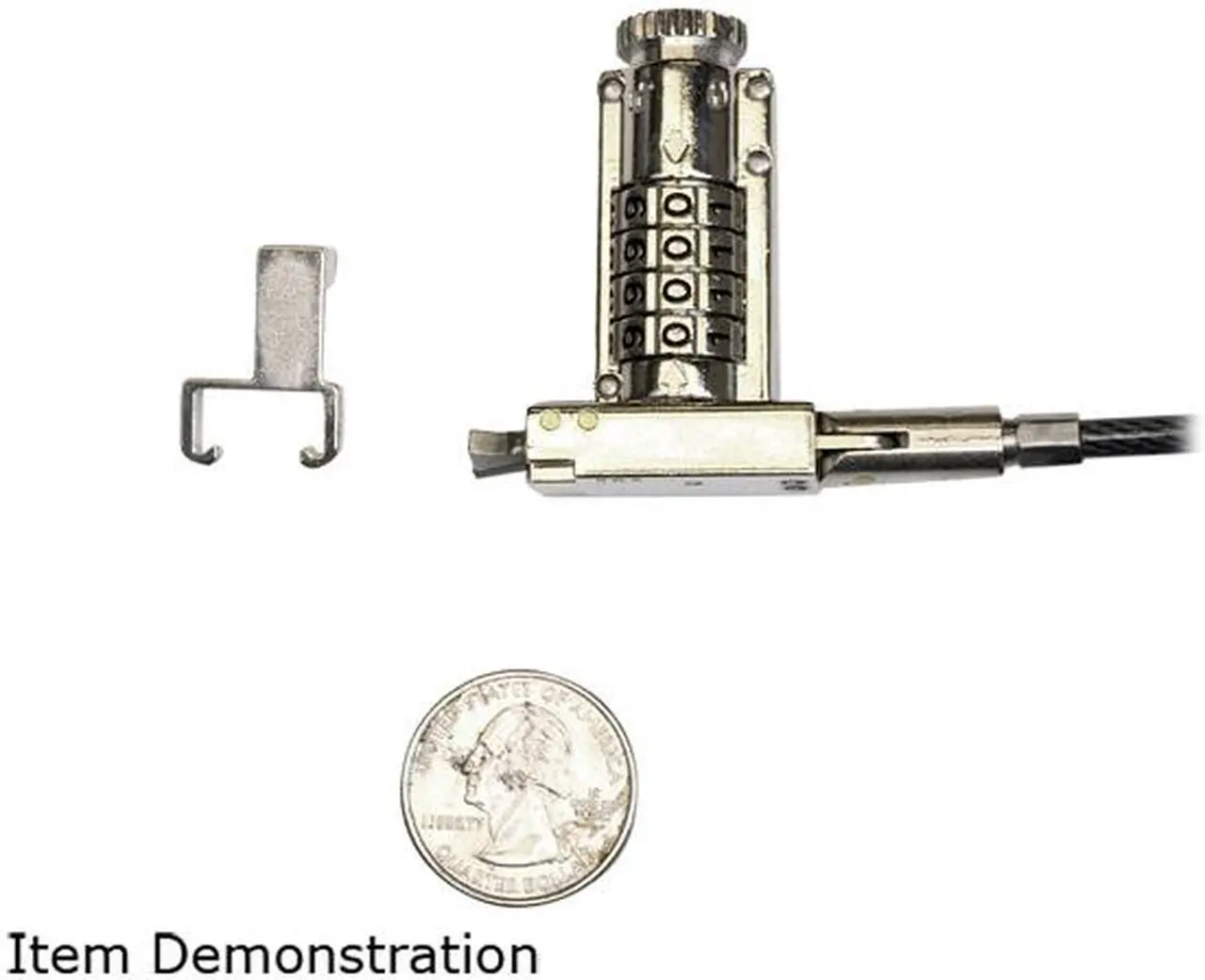 Alt view image 2 of 2 - 25 Pack of Noble wedge resettable  combination lock with cable trap and storage