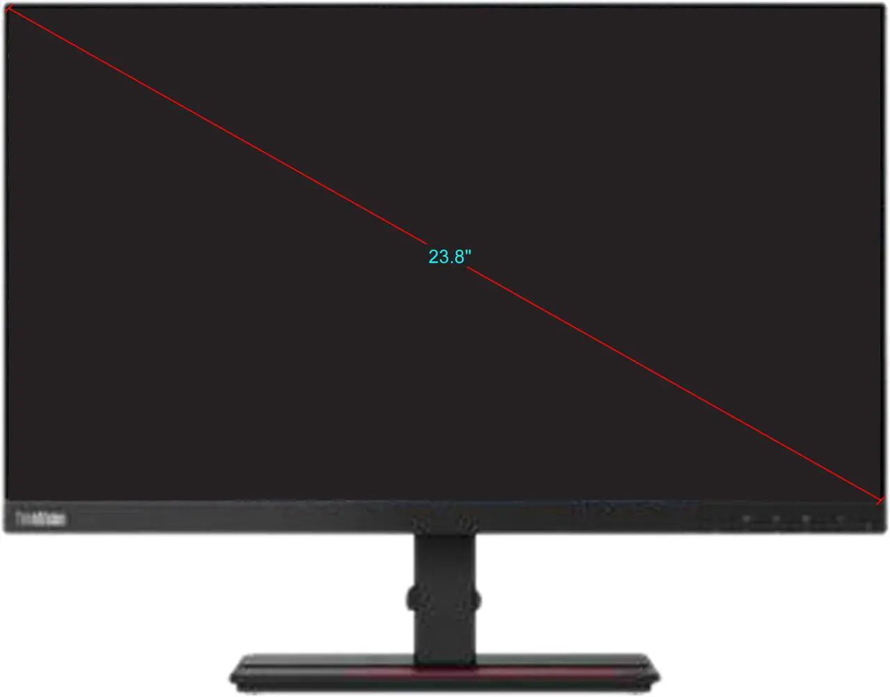 Alt view image 2 of 7 - Lenovo ThinkVision T24i-20 23.8" Full HD WLED LCD Monitor - 16:9 - Raven Black