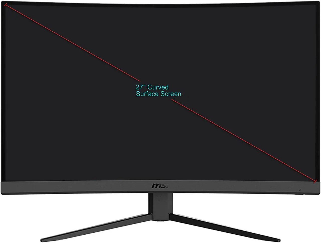 Alt view image 2 of 5 - MSI Optix G27C4 27" Full HD 1920 x 1080 1ms (MPRT) 165Hz 2xHDMI DisplayPort AMD FreeSync Flicker-Free Low Blue Light Anti-Glare Frameless Backlit LED Curved Gaming Monitor