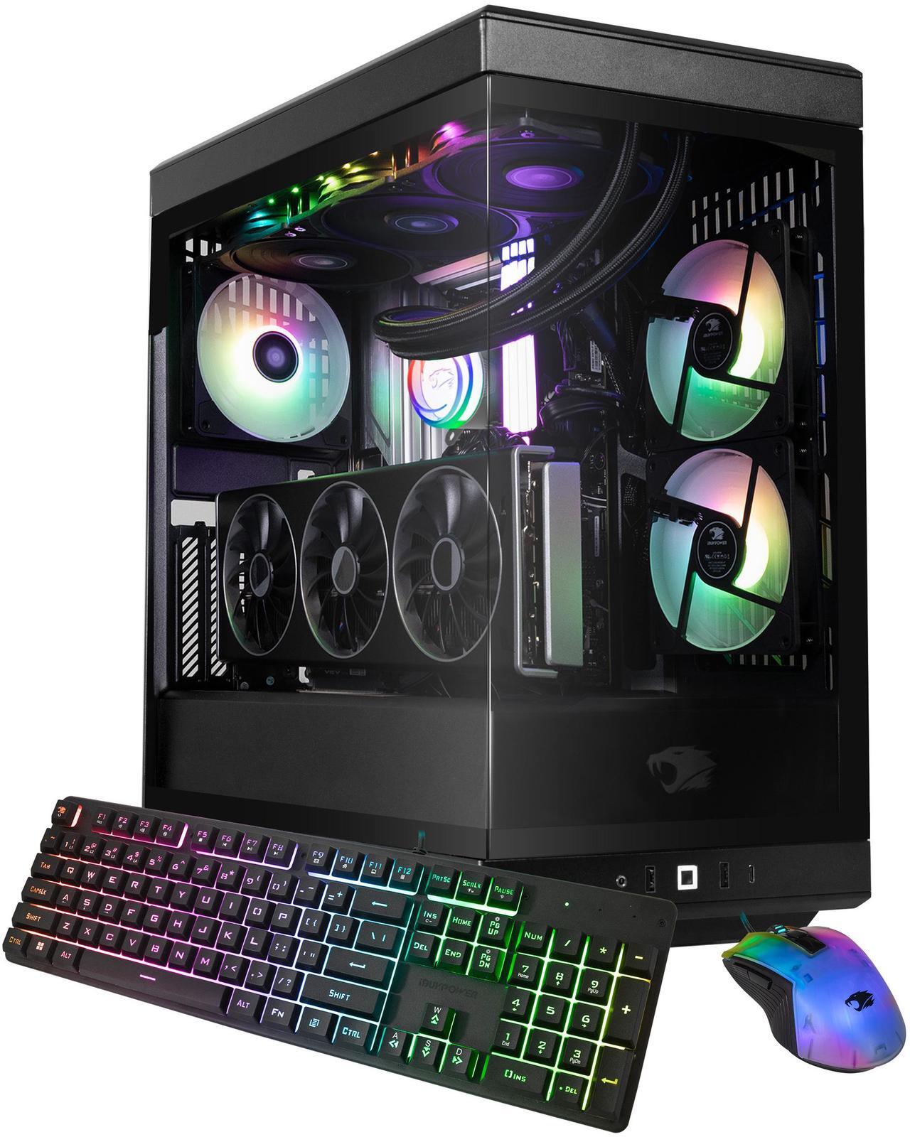 Main image of iBUYPOWER Y40 PRO Black Gaming PC Desktop - Intel Core Ultra 7 265KF - NVIDIA GeForce RTX 4060 Ti 8GB - 32GB DDR5 RGB - 2TB NVMe SSD - Y40BI7N46T04