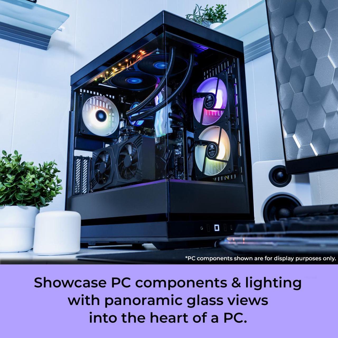 Alt view image 7 of 14 - iBUYPOWER Y40 PRO Black Gaming PC Desktop - Intel Core Ultra 7 265KF - NVIDIA GeForce RTX 4060 Ti 8GB - 32GB DDR5 RGB - 2TB NVMe SSD - Y40BI7N46T04