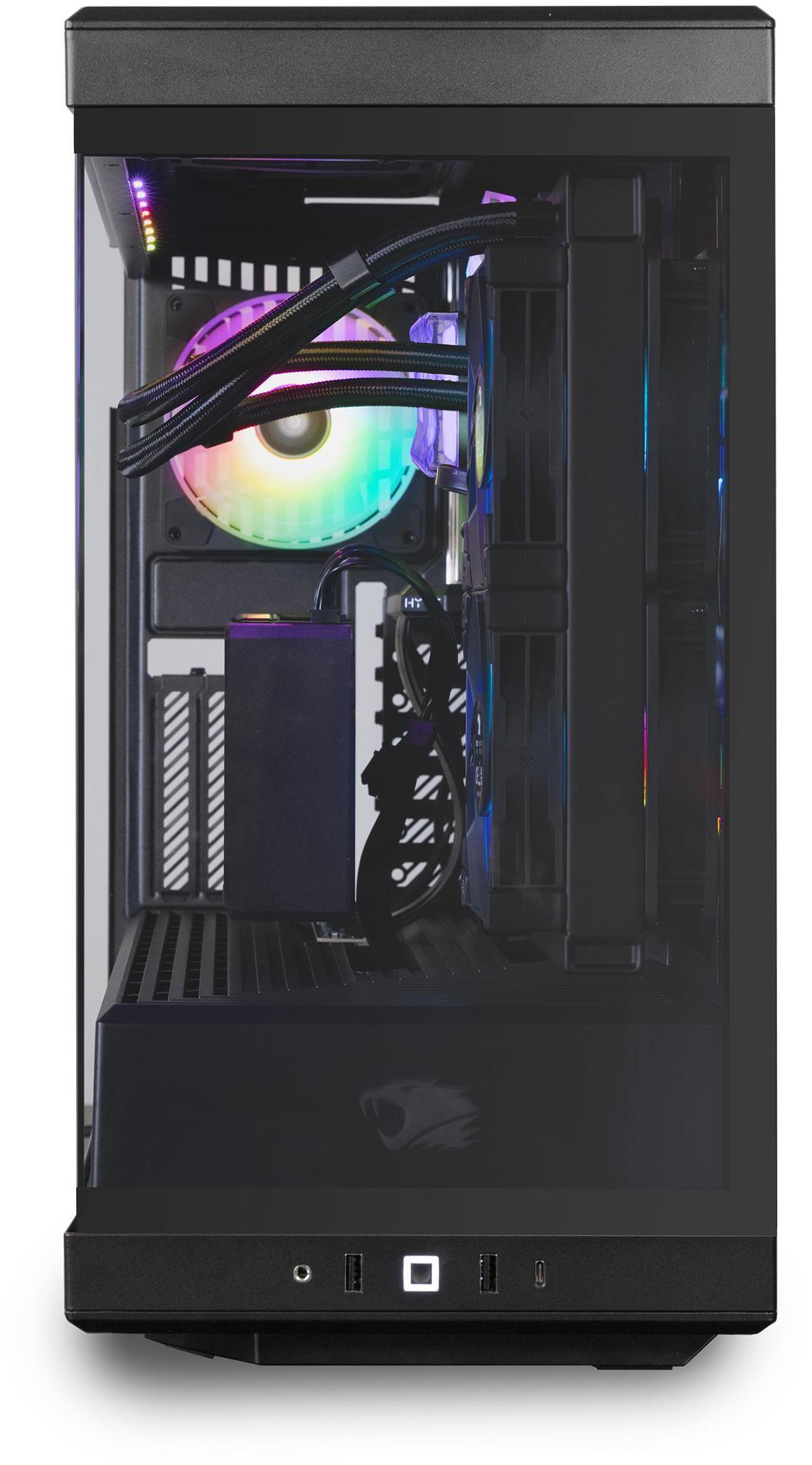 Alt view image 4 of 14 - iBUYPOWER Y40 PRO Black Gaming PC Desktop - Intel Core Ultra 7 265KF - NVIDIA GeForce RTX 4060 Ti 8GB - 32GB DDR5 RGB - 2TB NVMe SSD - Y40BI7N46T04