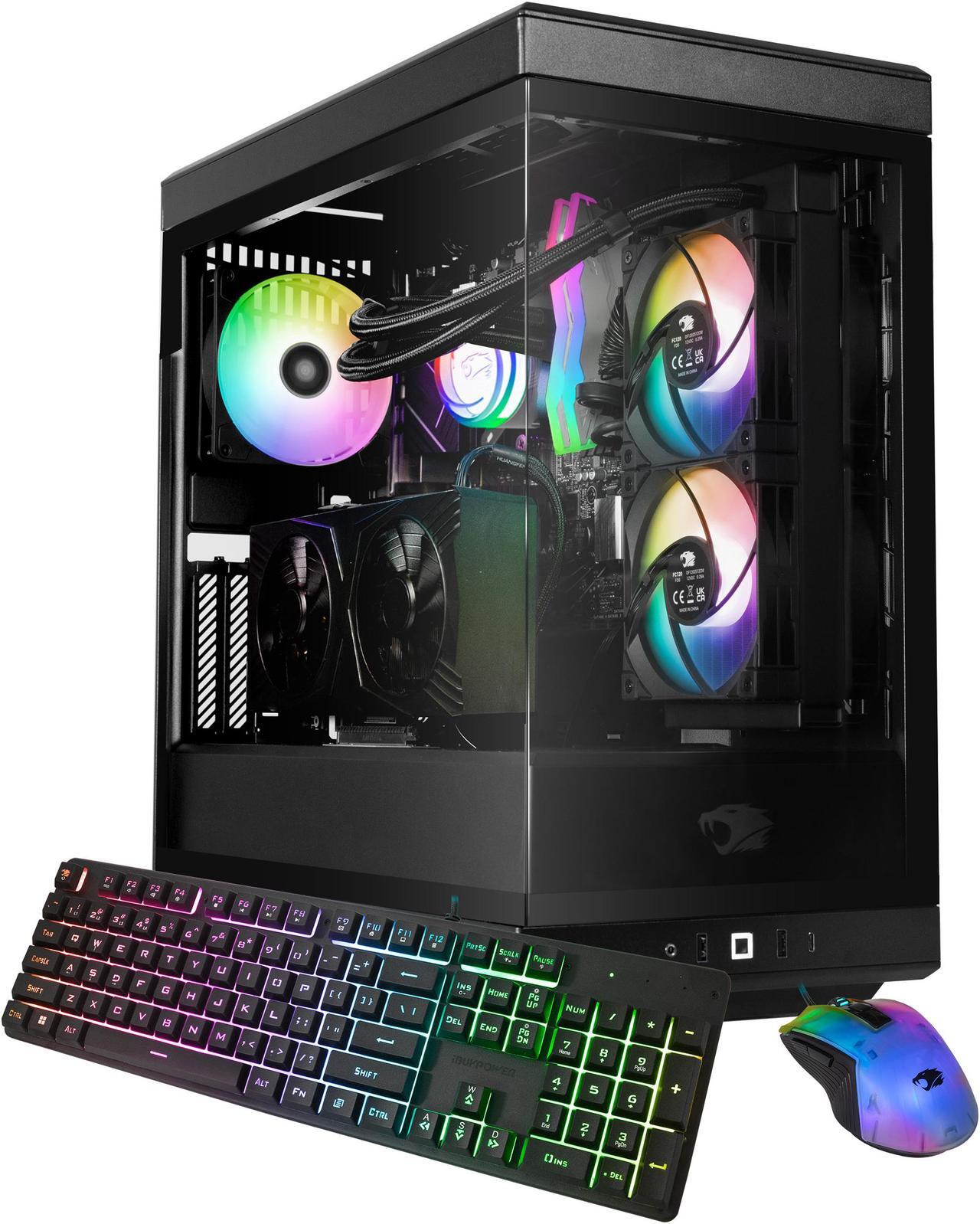 Main image of iBUYPOWER Y40 PRO Black Gaming PC Desktop - AMD Ryzen 7 9800X3D - AMD Radeon RX 7800 XT 16GB - 32GB DDR5 RGB - 2TB NVMe SSD - Y40BA7R78XT01