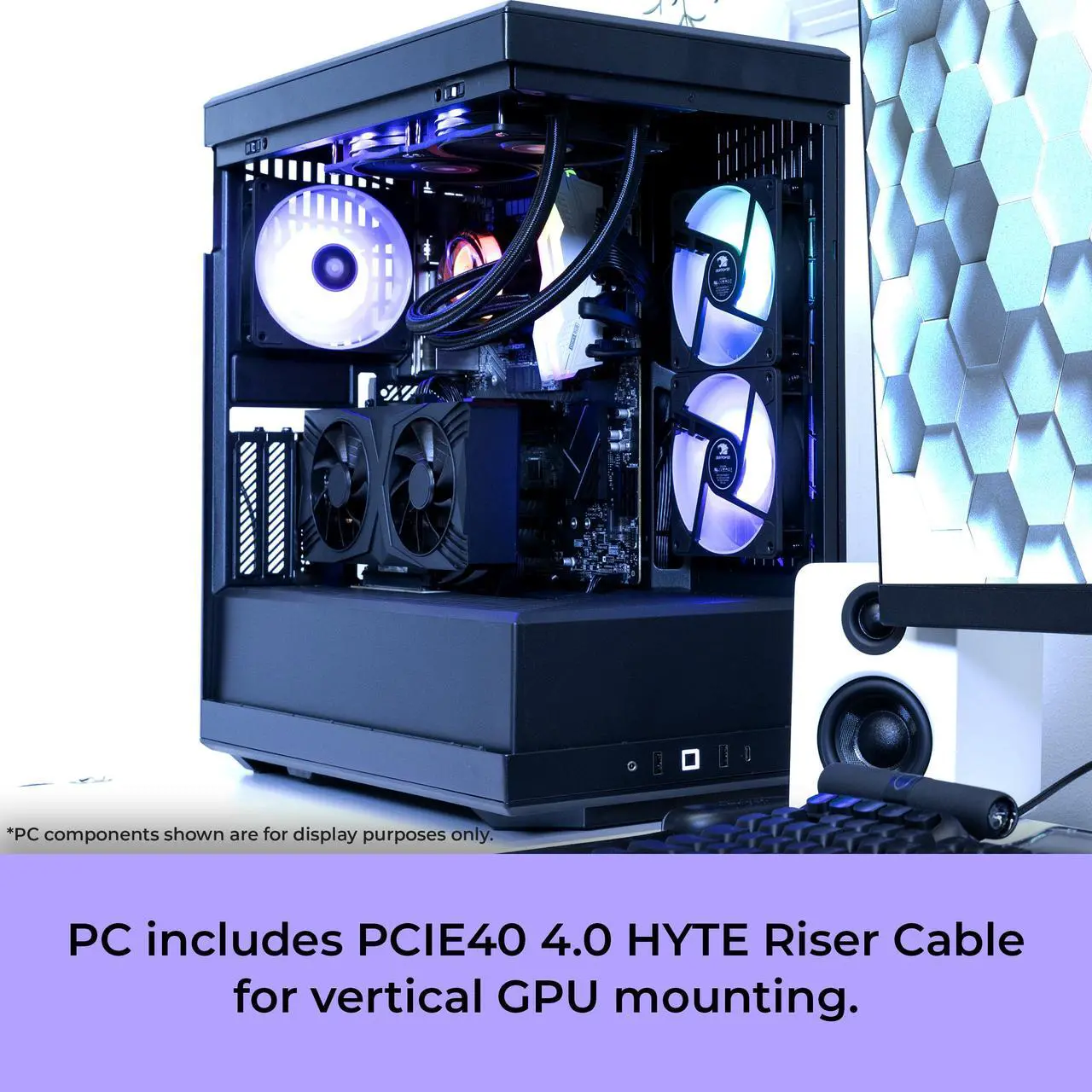 Alt view image 4 of 14 - iBUYPOWER Y40 PRO Black Gaming PC Desktop - AMD Ryzen 7 9800X3D - AMD Radeon RX 7800 XT 16GB - 32GB DDR5 RGB - 2TB NVMe SSD - Y40BA7R78XT01