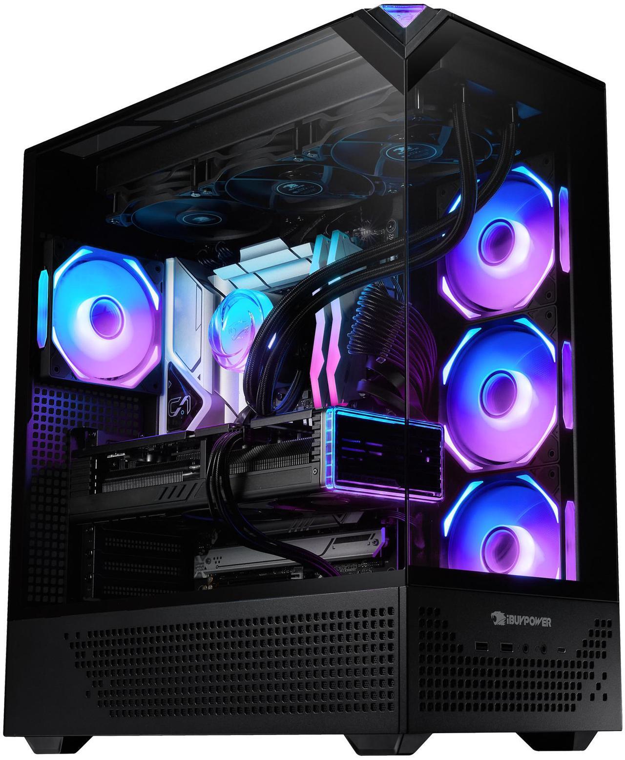 Alt view image 2 of 9 - iBUYPOWER Element 9 Pro Black Gaming PC Desktop - Intel Core Ultra 7 265KF - NVIDIA GeForce RTX 5070Ti 16GB - 32GB DDR5 RGB - 2TB NVMe SSD - EPBI7N57T01