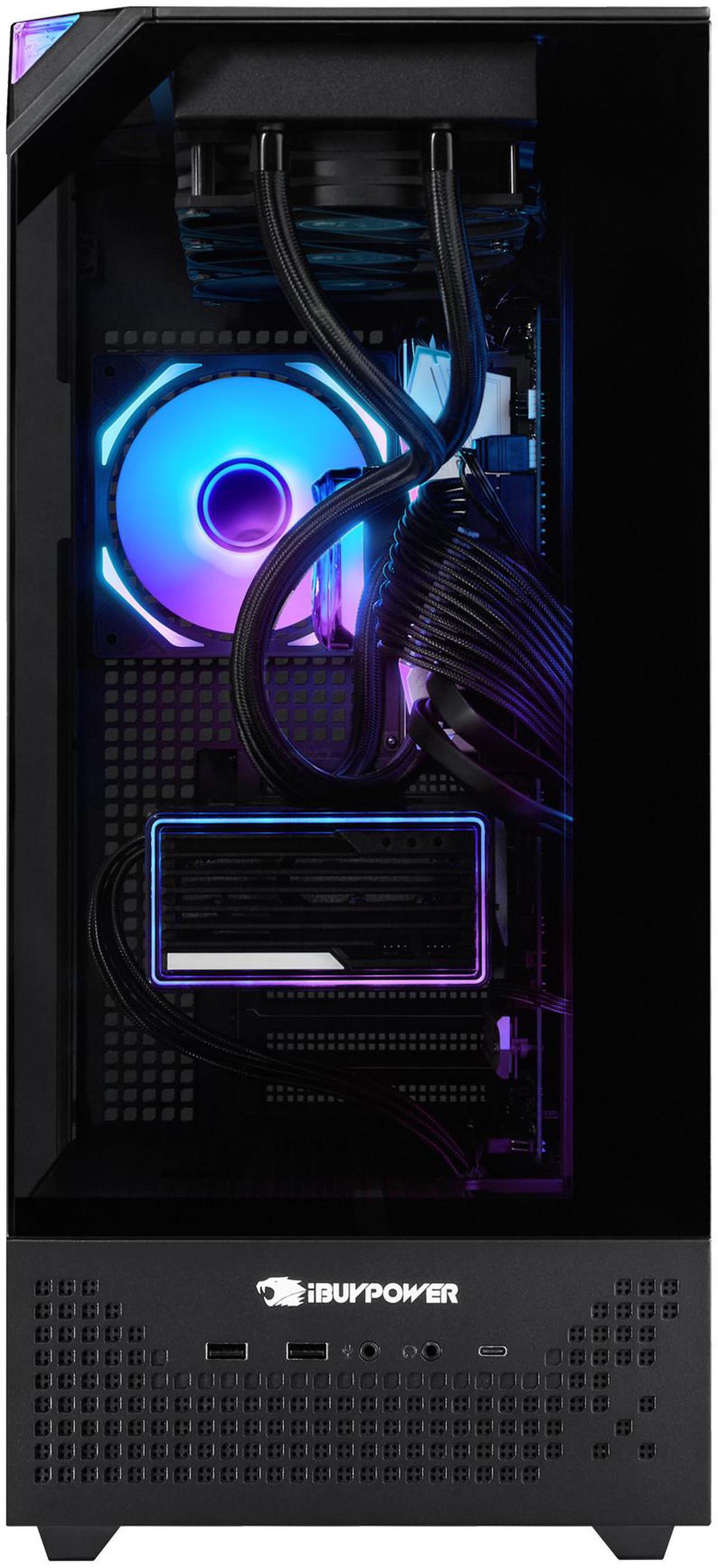 Alt view image 4 of 9 - iBUYPOWER Element 9 Pro Black Gaming PC Desktop - Intel Core Ultra 7 265KF - NVIDIA GeForce RTX 5070Ti 16GB - 32GB DDR5 RGB - 2TB NVMe SSD - EPBI7N57T01