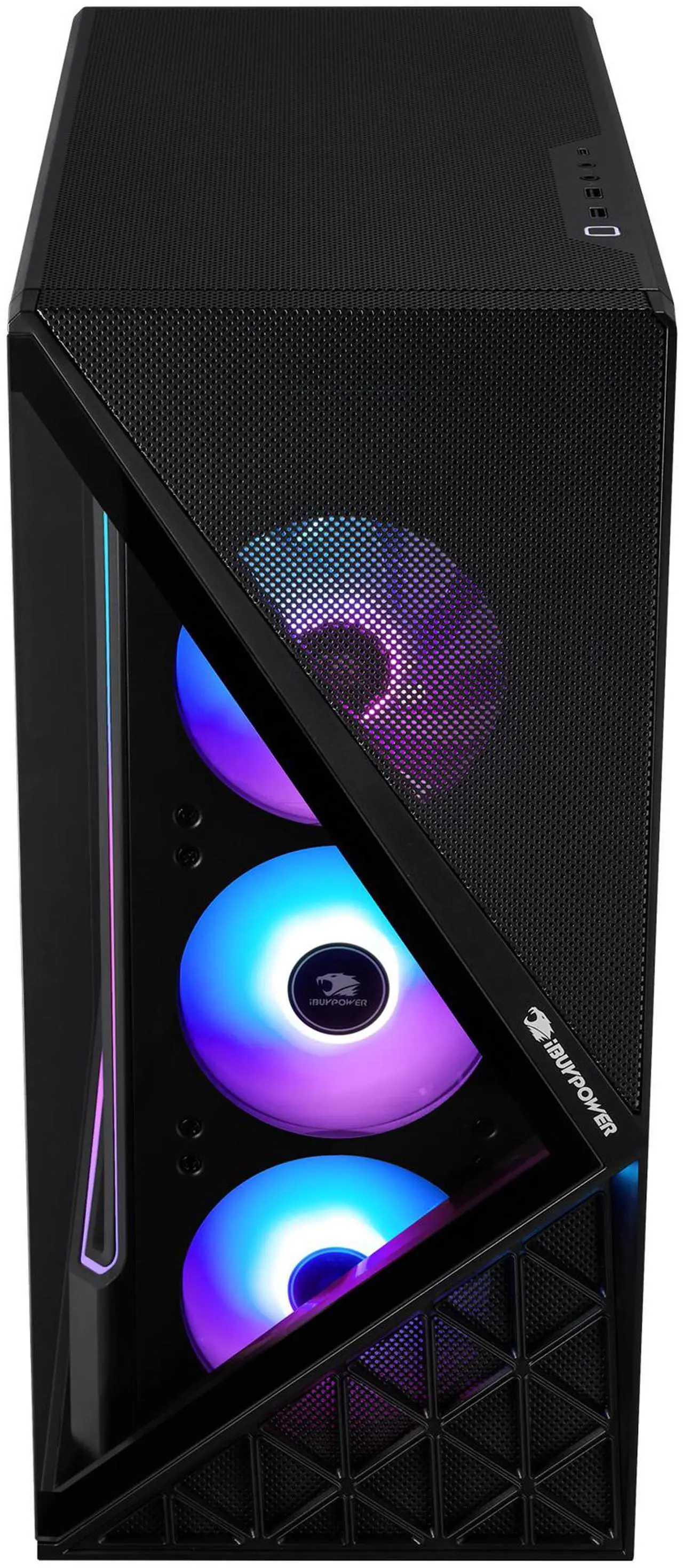 Alt view image 4 of 8 - iBUYPOWER Slate 9 Black Gaming PC Desktop - Intel Core i7 14700KF - NVIDIA GeForce RTX 5070Ti 16GB - 32GB DDR5 RGB - 1TB NVMe SSD - SBI7N57T01