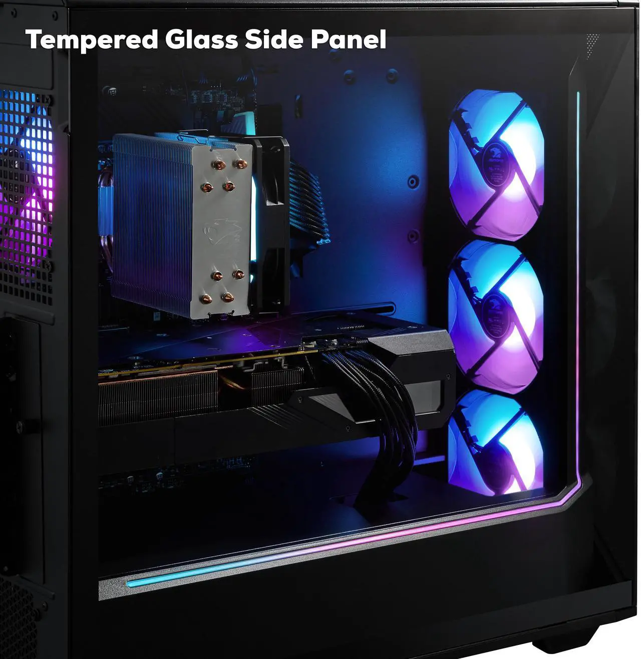 Alt view image 8 of 8 - iBUYPOWER Slate 9 Black Gaming PC Desktop - Intel Core i7 14700KF - NVIDIA GeForce RTX 5070Ti 16GB - 32GB DDR5 RGB - 1TB NVMe SSD - SBI7N57T01