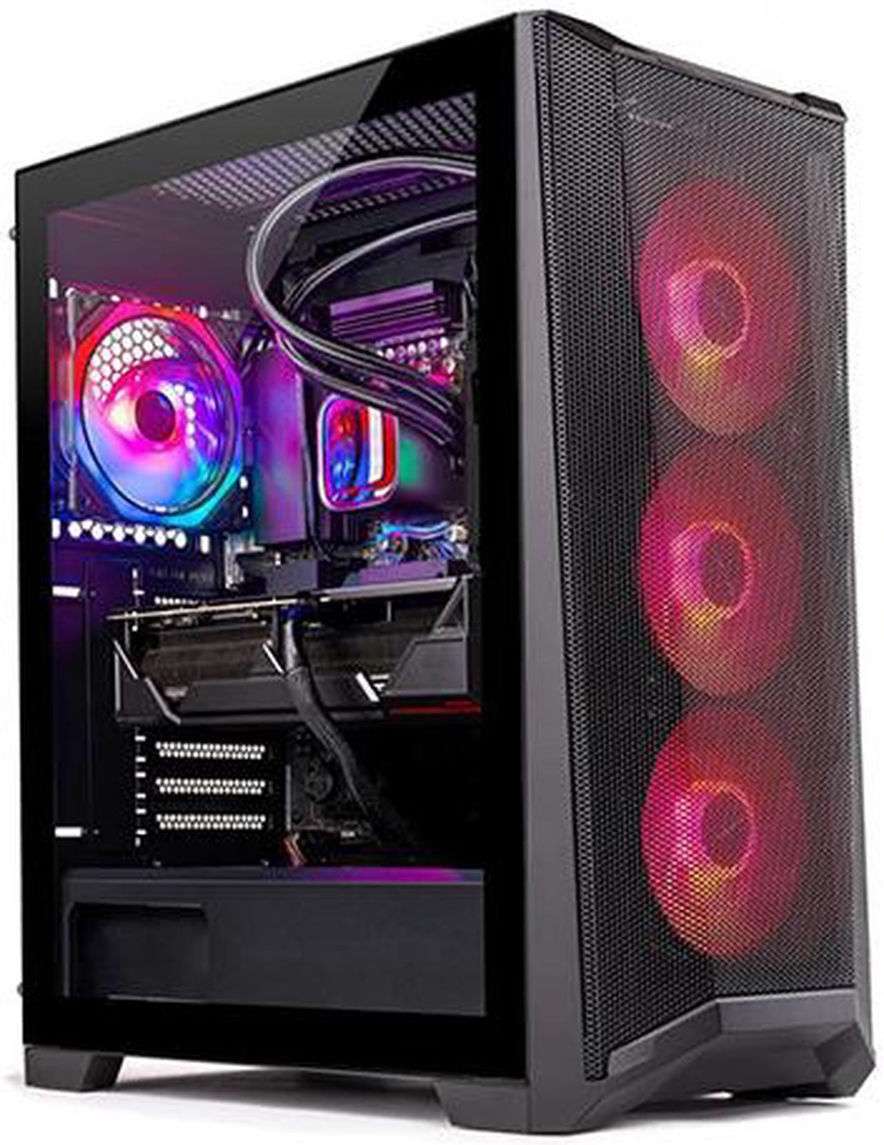 Skytech Chronos Gaming PC Desktop  INTEL Core i7 12700F 2.1 GHz, NVIDIA RTX 4060, 1TB NVME SSD, 16GB DDR4 RAM 3200, 650W GOLD PSU, 240mm AIO, 11AC Wi-Fi, Windows 11 Home 64-bit