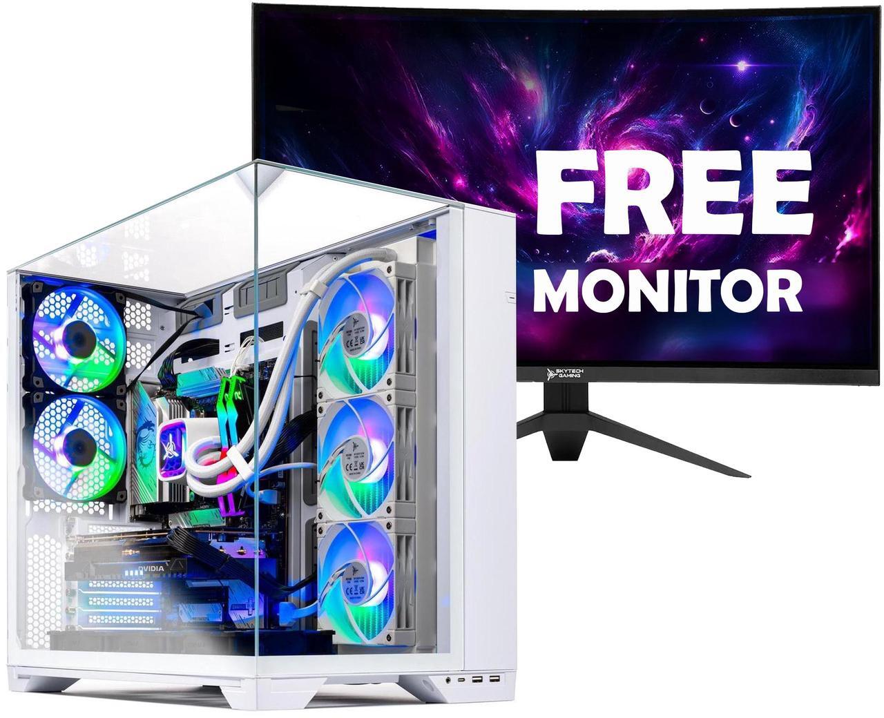 Main image of Skytech O11 Vision Gaming PC Desktop, Ryzen 7 7800X3D 4.2 GHz (5GHz Turbo), NVIDIA RTX 5070 Ti 16GB GDDR7, 1TB Gen4 SSD, 32GB DDR5 RAM 6000 RGB, 850W GOLD ATX 3.0 PSU, 360mm ARGB AIO , Wi-Fi, Win 11