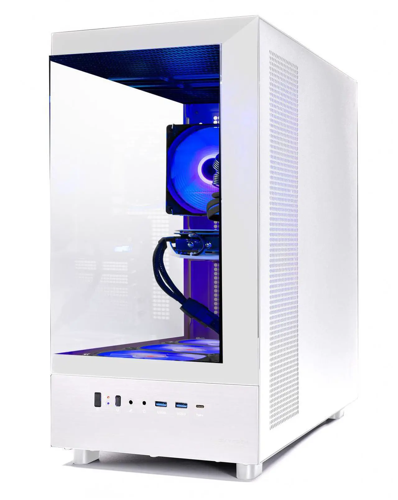 Alt view image 6 of 7 - Skytech Gaming Azure 3 Desktop PC, Ryzen 7 7700 3.8 GHz (5.3GHz Turbo), AMD RX 9060 XT 16GB, 1TB Gen4 NVMe SSD, 32GB DDR5 RAM RGB, 650W GOLD PSU, Wi-Fi, Win 11