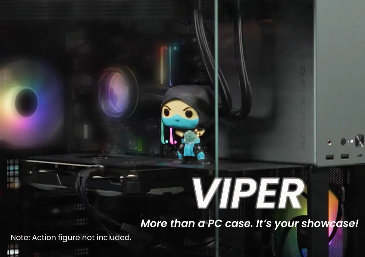 Alt view image 3 of 7 - Skytech Viper Gaming PC Desktop, Ryzen 7 7800X3D 4.2 GHz (5GHz Turbo), AMD RX 9070 XT 16GB, 1TB Gen4 NVMe SSD, 32GB DDR5 6000, 850W GOLD ATX 3, 360mm ARGB AIO , Wi-Fi, Win 11,GEOMETRICFUTURE Model 5