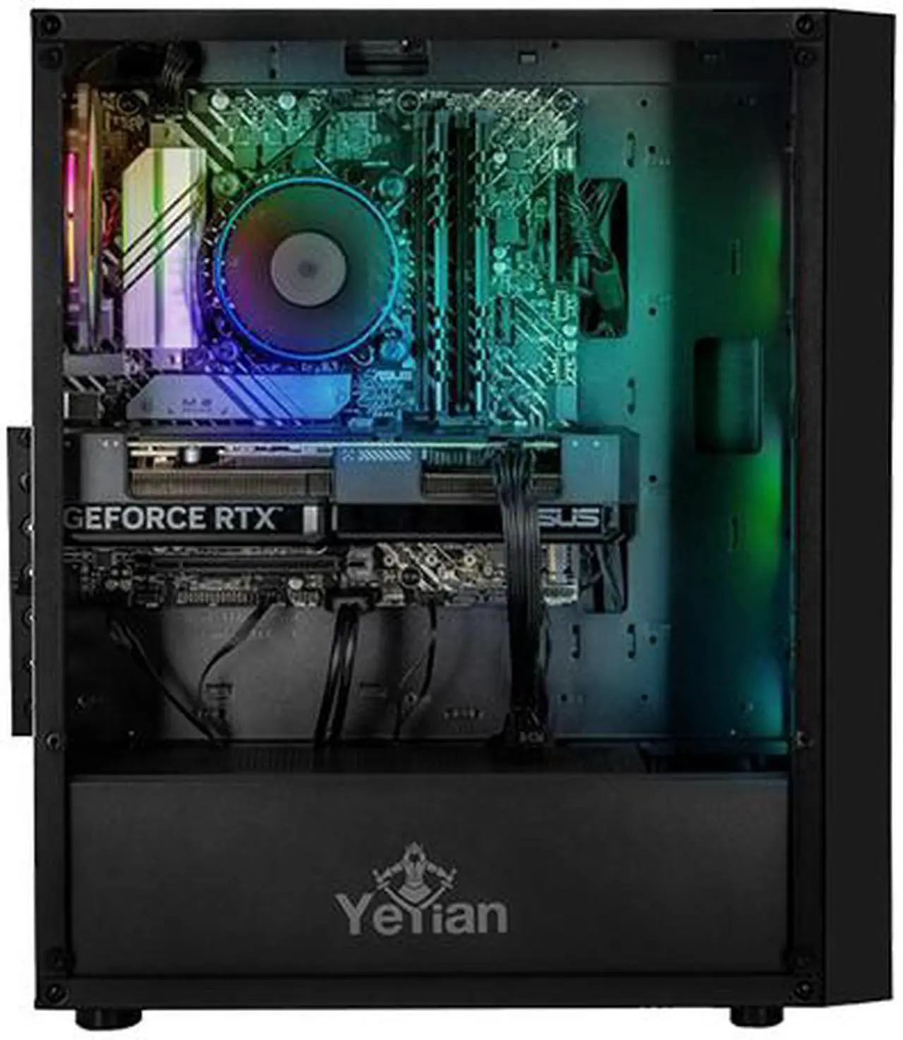 Alt view image 2 of 6 - Yeyian YUMI Gaming Desktop PC AMD Ryzen 5 5600X Multi (Boost frequency up to 4.6GHz) , Nvidia RTX 4060, 1TB NVMe SSD, 16GB DDR4 3200, 650W 80+ Gold PSU, AC Wi-Fi, Window 11 64bit - YPA-YU560XB-4601U