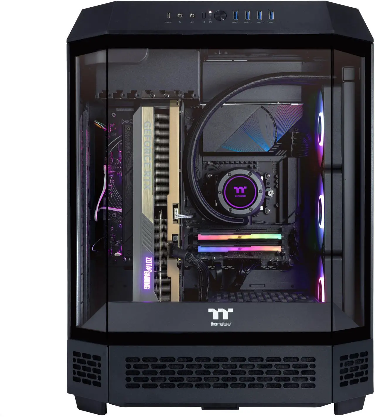 Alt view image 2 of 3 - ZOTAC Gaming MEK AI-Enhanced Gaming PC MEK5080A9700XBT5 - AMD Ryzen 7 9700X 5.5GHz, NVIDIA GeForce RTX 5080, 32GB DDR5 RGB, 2TB NVMe M.2 SSD, 1200W 80+ GOLD PSU, WiFi 7, Windows 11 Home 64-bit
