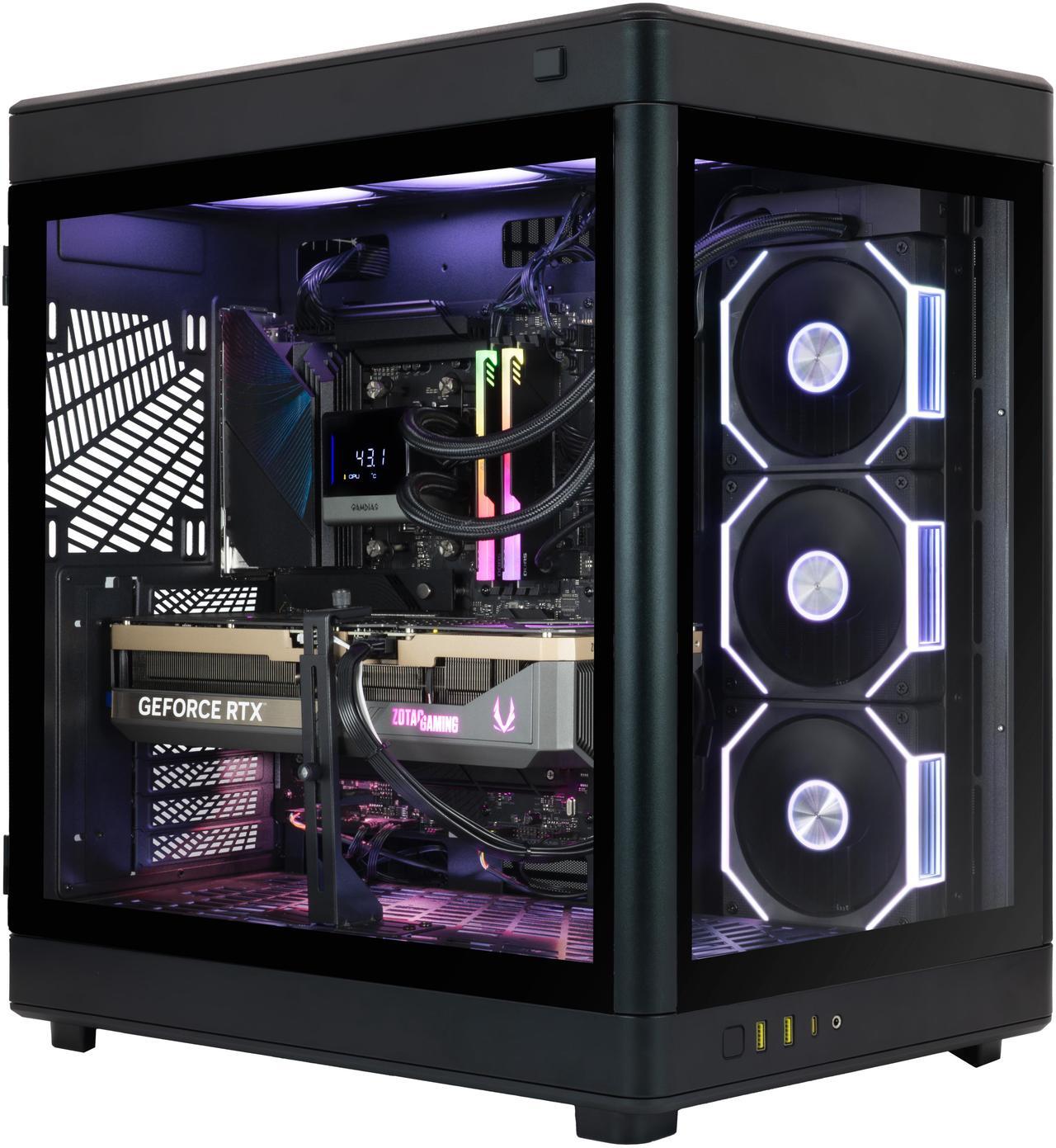 Alt view image 2 of 6 - ZOTAC MEK AI-Enhanced Gaming PC Desktop Computer - NVIDIA GeForce RTX 5090, AMD Ryzen 7 9700X 5.5GHz, 32GB DDR5 RGB, 2TB NVME M.2 SSD, 1300W 80+ GOLD PSU, WiFi 7, Windows 11 PRO 64-bit