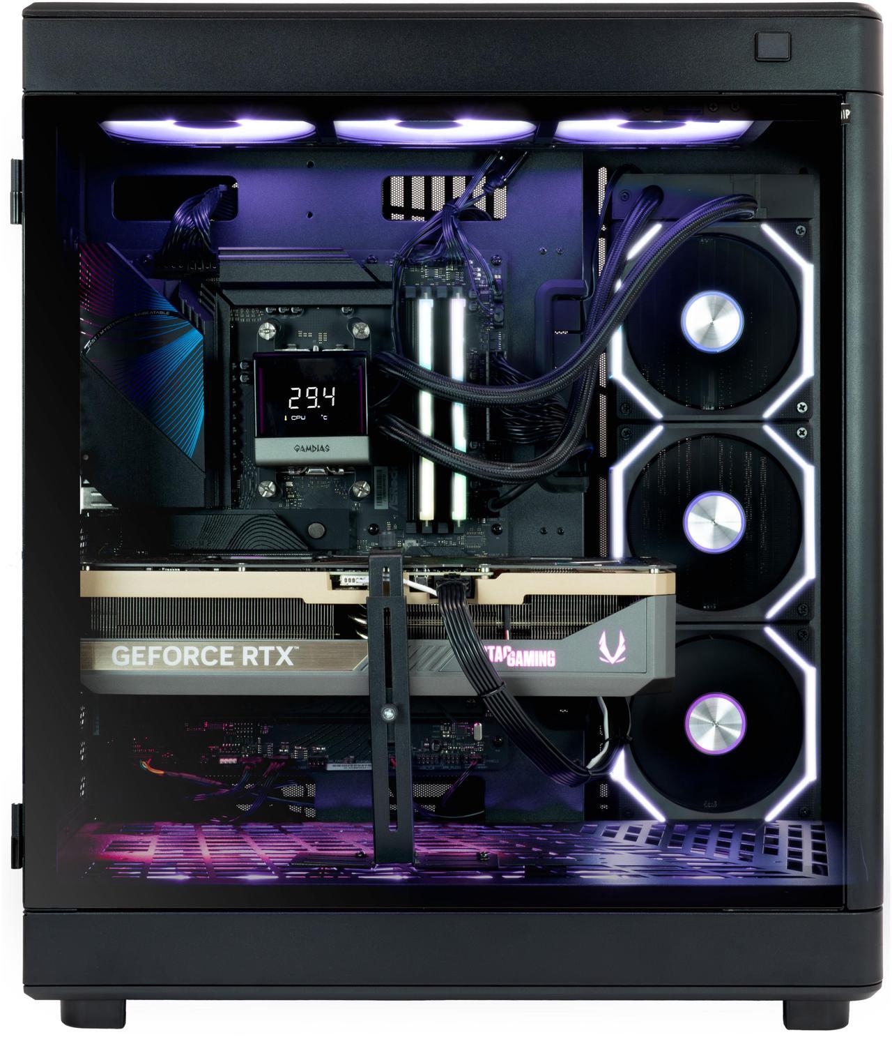 Alt view image 3 of 6 - ZOTAC MEK AI-Enhanced Gaming PC Desktop Computer - NVIDIA GeForce RTX 5090, AMD Ryzen 7 9700X 5.5GHz, 32GB DDR5 RGB, 2TB NVME M.2 SSD, 1300W 80+ GOLD PSU, WiFi 7, Windows 11 PRO 64-bit
