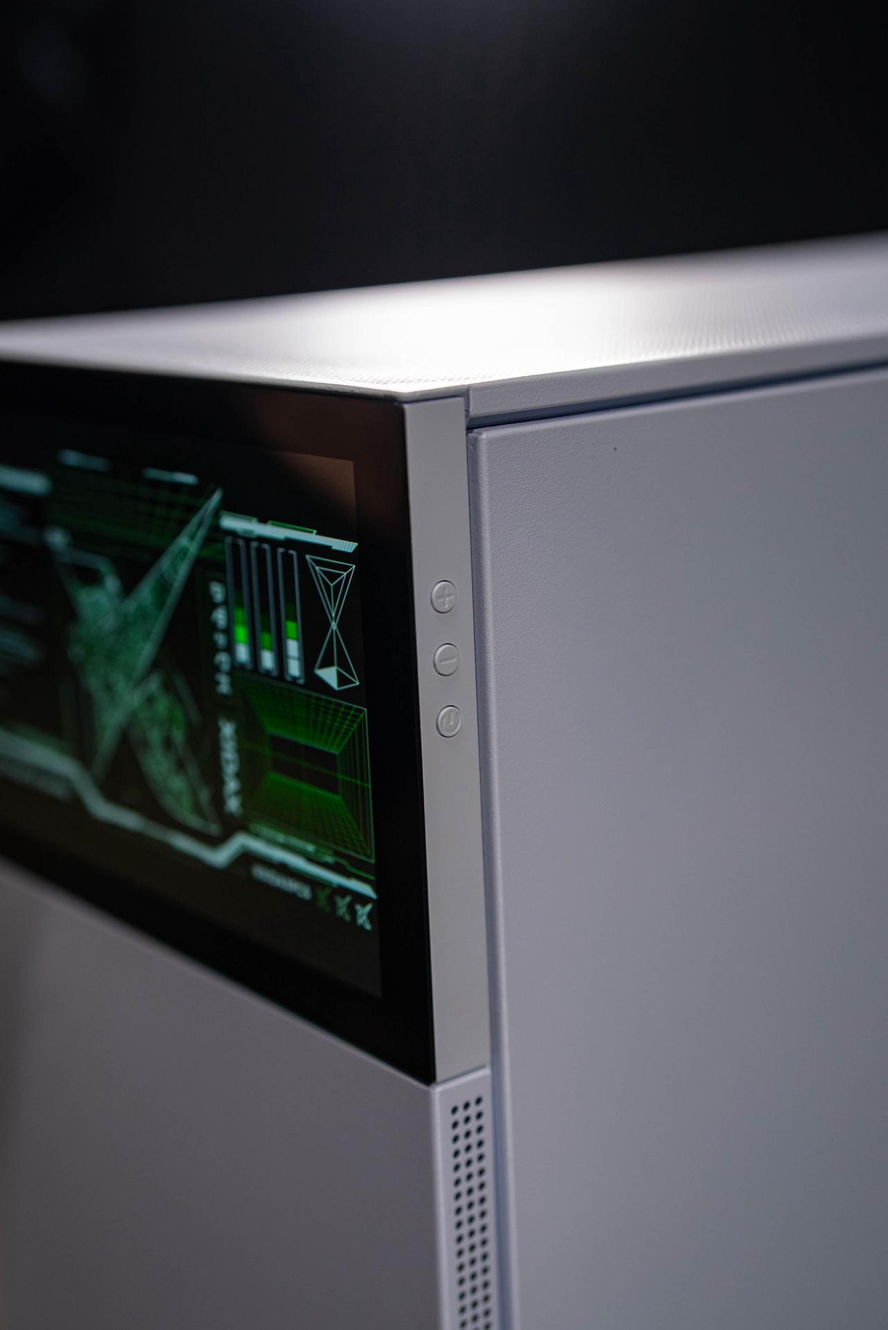 Alt view image 8 of 12 - Xidax X6 Gaming desktop-AMD RYZEN 7 9800X3D (up to 5.2GHz)|AMD Radeon RX 9070XT 16GB|32GB (2x16GB) DDR5 5600MHz|2TB M.2 NVMe|Genuine Windows 11 Home|Xen White Case with 8" LCD screen on front