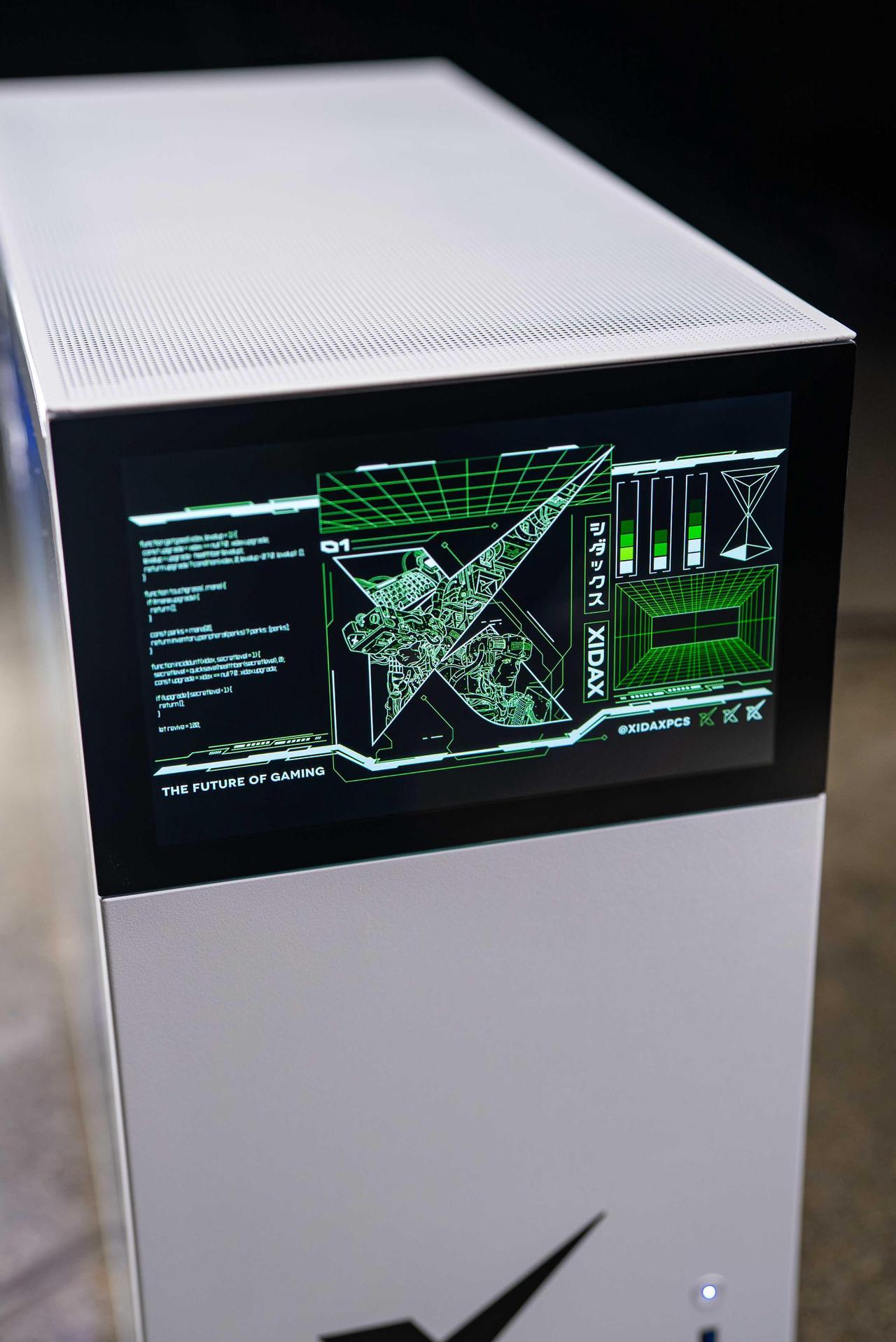 Alt view image 7 of 12 - Xidax X6 Gaming desktop-AMD RYZEN 7 9800X3D (up to 5.2GHz)|AMD Radeon RX 9070XT 16GB|32GB (2x16GB) DDR5 5600MHz|2TB M.2 NVMe|Genuine Windows 11 Home|Xen White Case with 8" LCD screen on front