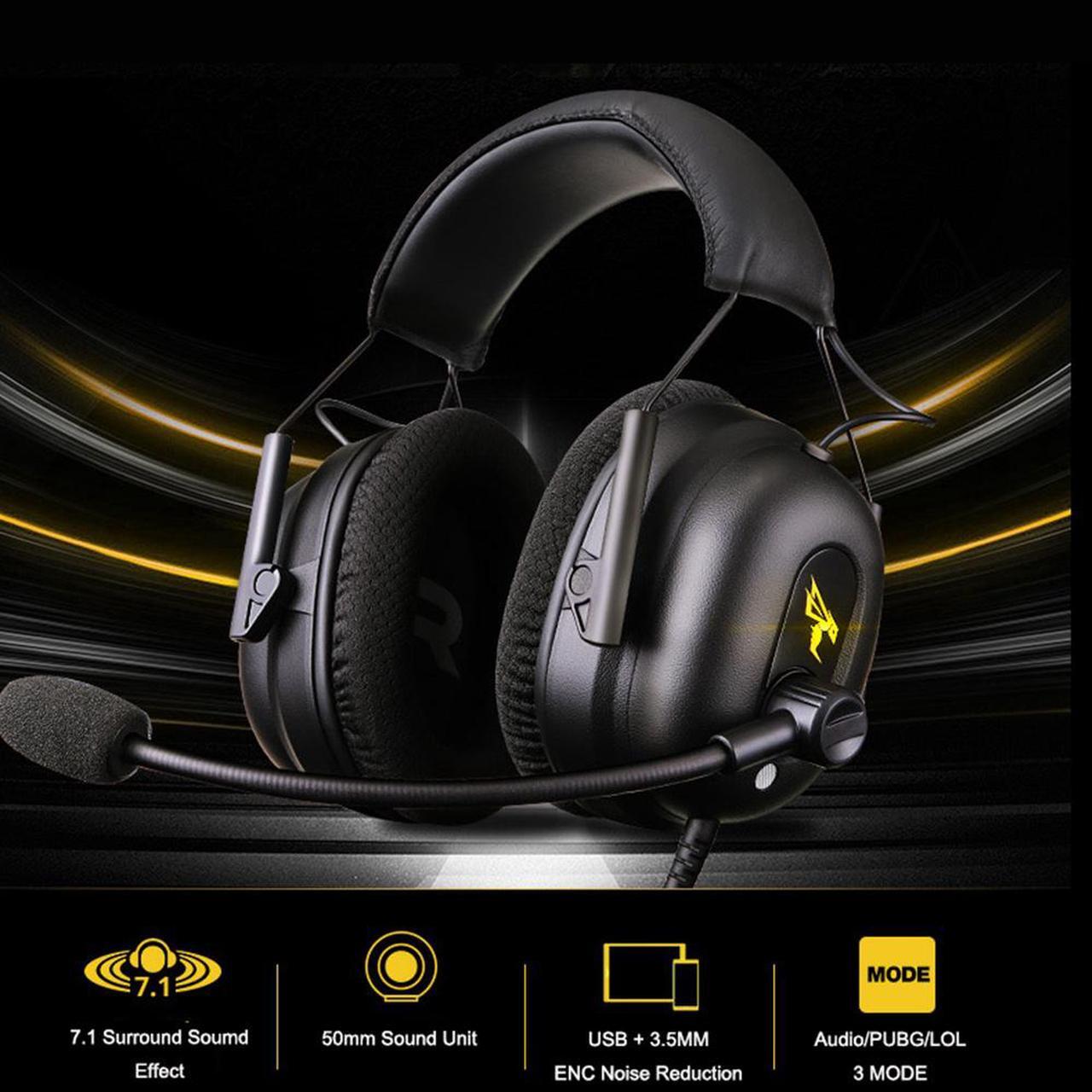 Alt view image 2 of 7 - Somic G936N Gaming Headset 7.1 Virtual Gamer Headphone 3.5mm Wired Surround Sound Stereo Earphones with Mic for PS4 PC Games