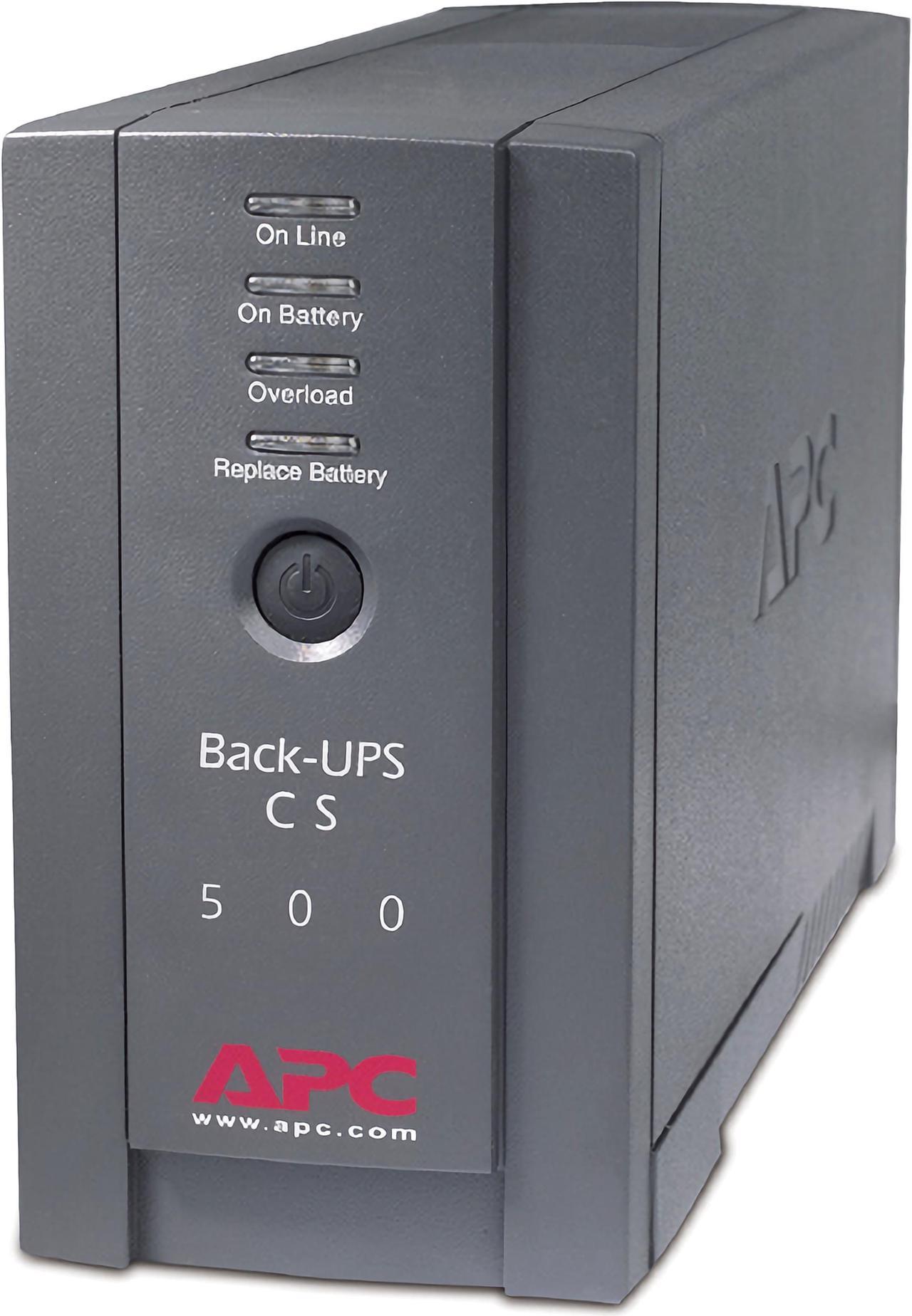 APC Back-UPS BK500BLK 500VA, 300 Watts, 6 Outlets UPS