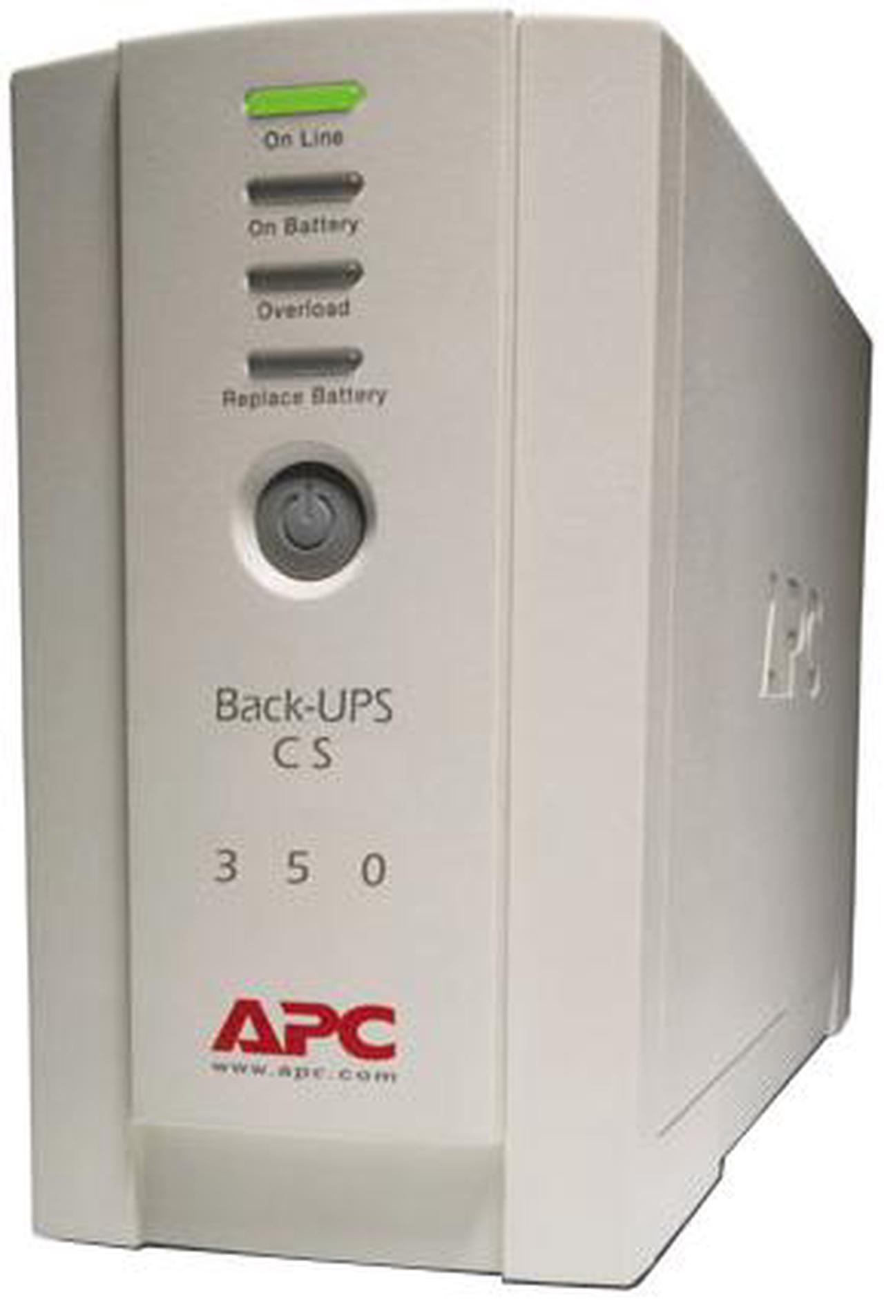 International Version 230V Model of APC-BK350 210 Watts (1) IEC 320 C13 (Surge Protection) 
(3) IEC 320 C13 (Battery Backup) 
(2) IEC Jumpers (Battery Backup) Outlets Back-UPS CS 350 USB/Serial European Version - 240V