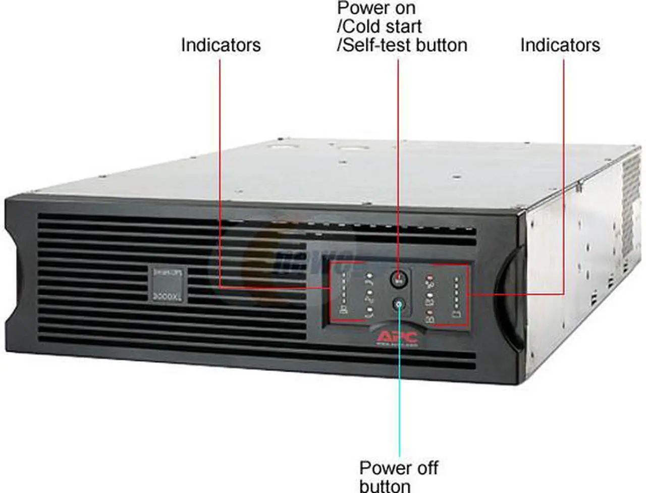 APC SUA3000RMXL3U SmartUPS XL 3000VA RM 3U 120V