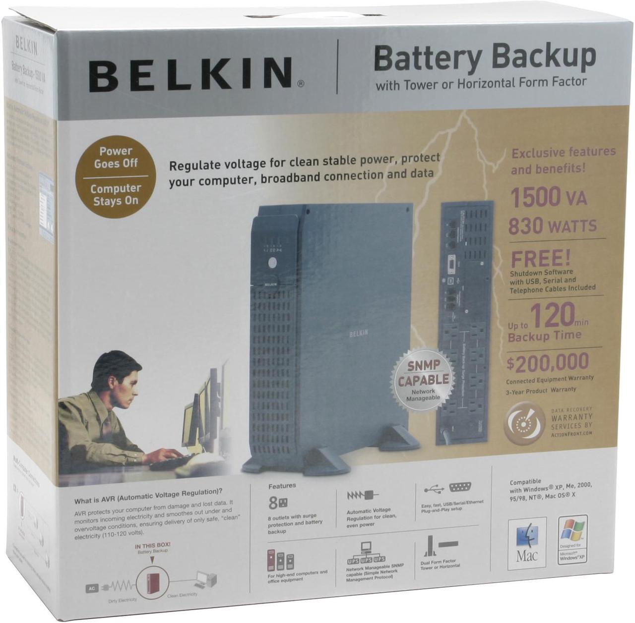 Alt view image 8 of 9 - BELKIN F6C1500-TW-RK 1500VA 830 Watts 8 Outlets UPS