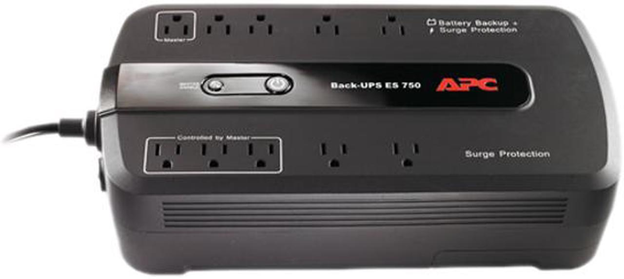 Alt view image 3 of 5 - APC BE750G Back-UPS 750 VA 10-outlet Uninterruptible Power Supply (UPS) (Replaced by BE850M2)